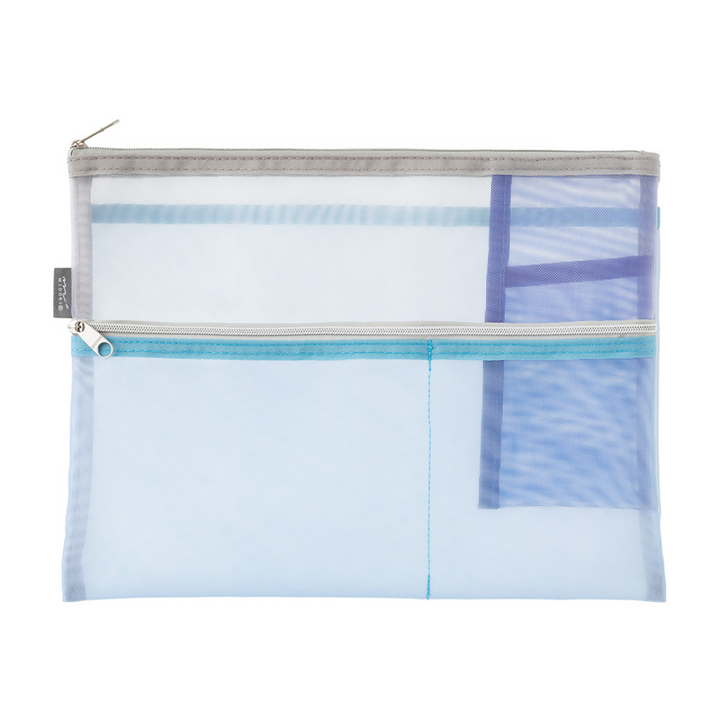 Midori Pen &amp; Tool Pouch (B5) Mesh - Light Blue