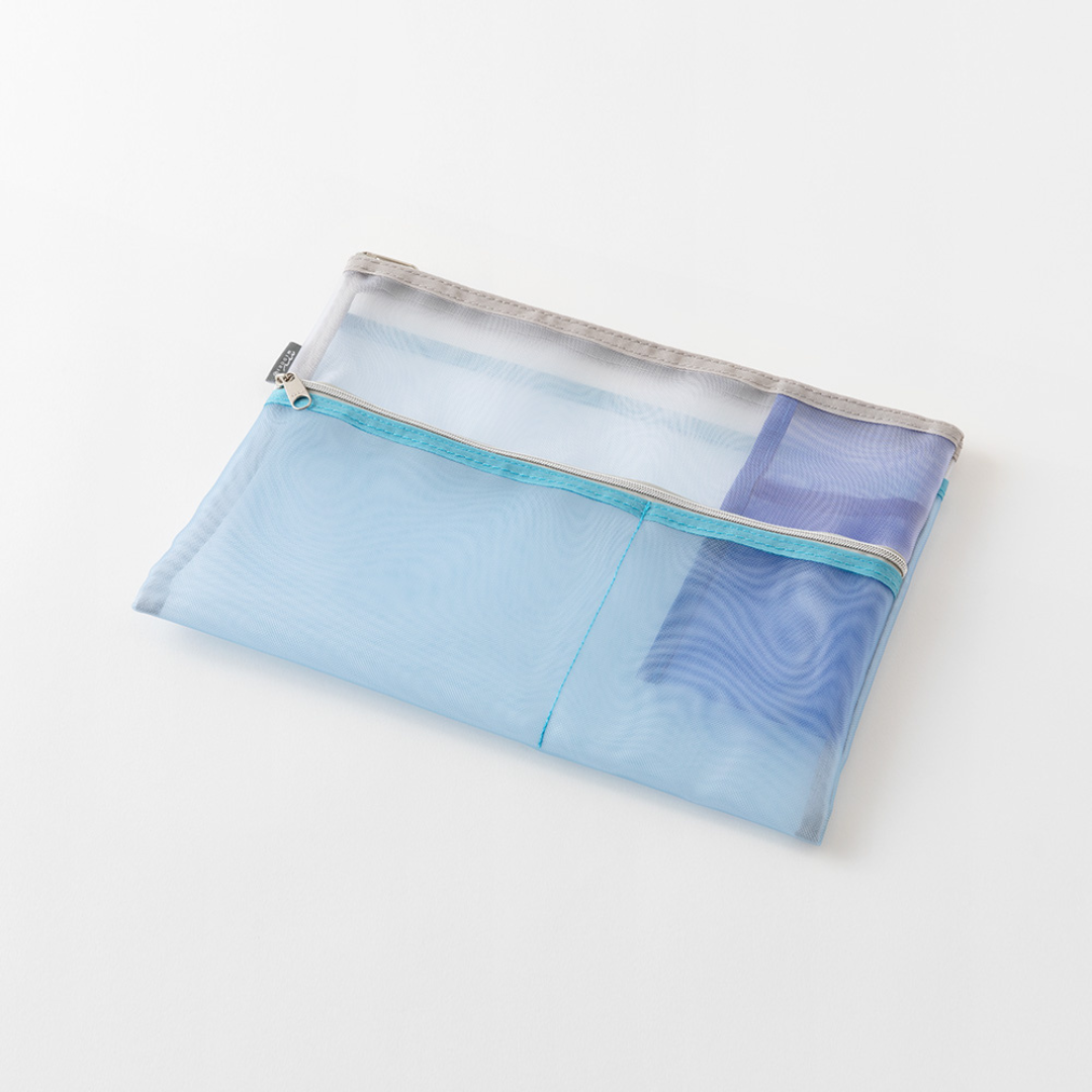 Midori Pen &amp; Tool Pouch (B5) Mesh - Light Blue
