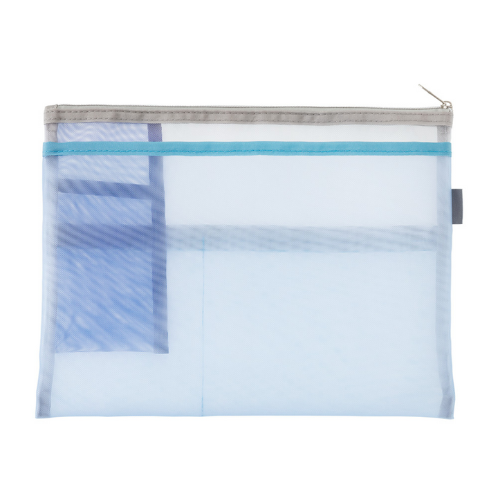 Midori Pen &amp; Tool Pouch (B5) Mesh - Light Blue