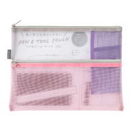 Midori Pen & Tool Pouch (B5) Mesh - Pink