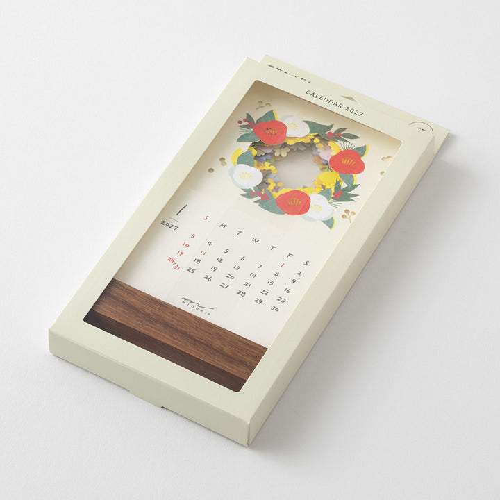 Midori Calendar Laser Processing Flowers 2027