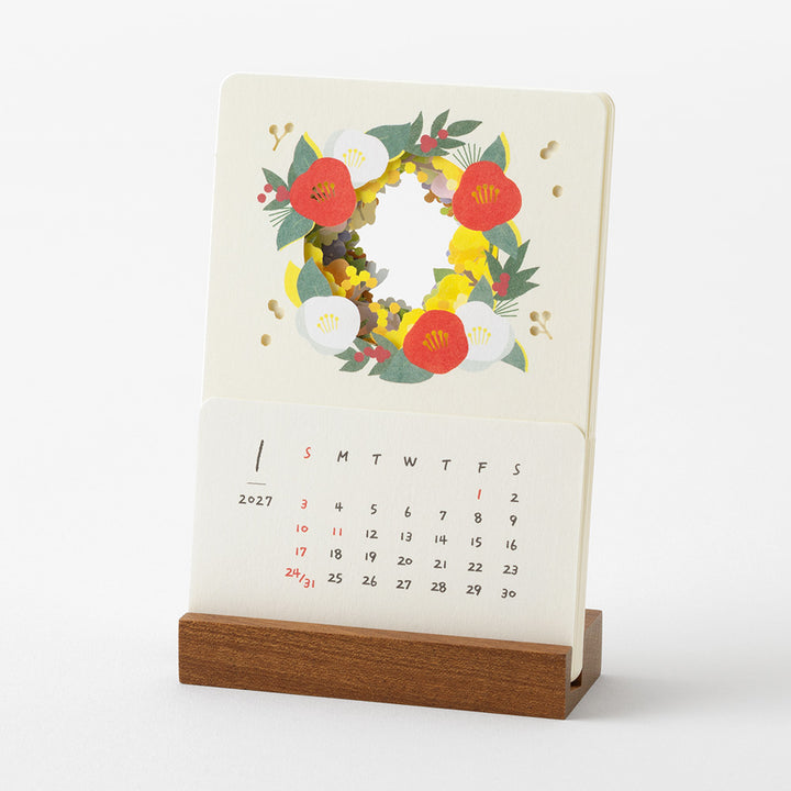 Midori Calendar Laser Processing Flowers 2027
