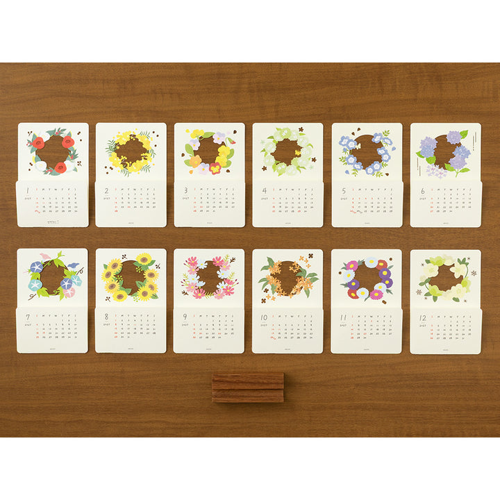 Midori Calendar Laser Processing Flowers 2027