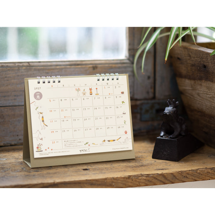 Midori Medium Calendar Ring Cat 2027