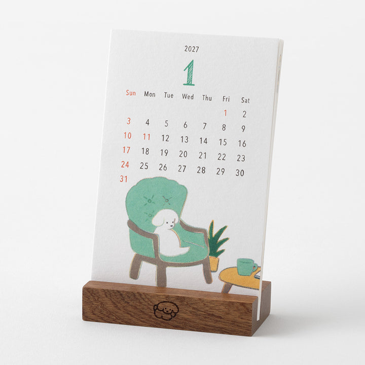 Midori Stand Calendar Dog 2027