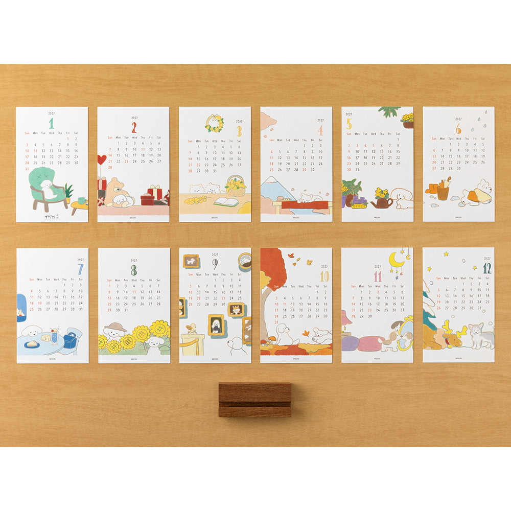 Midori Stand Calendar Dog 2027