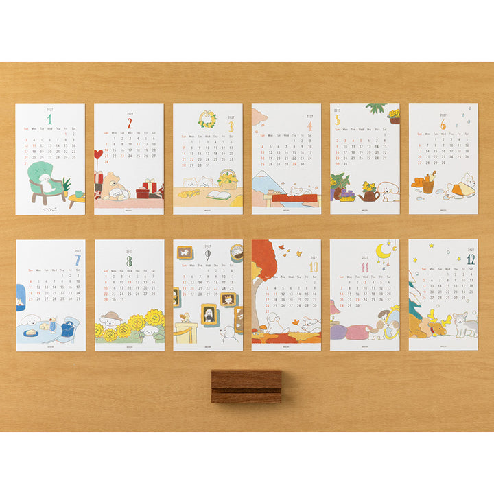 Midori Stand Calendar Dog 2027