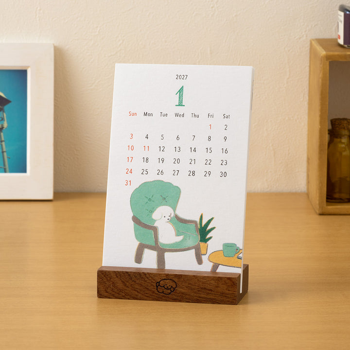 Midori Stand Calendar Dog 2027