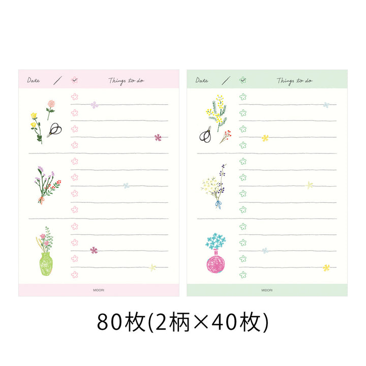 Midori To do Memo Pad in Dried Flower — Midori memo pad — premium stationery and lifestyle, at Cityluxe Singapore