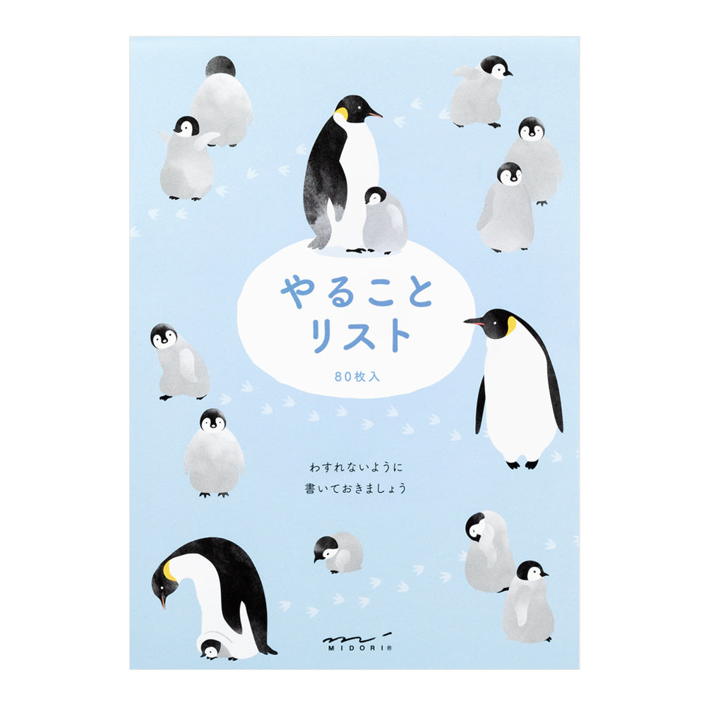 Midori To do Memo Pad Penguin — Midori memo pad — premium stationery and lifestyle, at Cityluxe Singapore