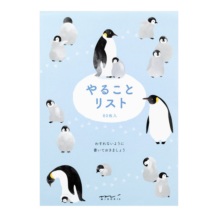 Midori To do Memo Pad Penguin — Midori memo pad — premium stationery and lifestyle, at Cityluxe Singapore