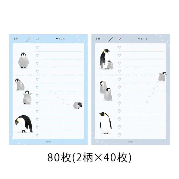 Midori To do Memo Pad Penguin — Midori memo pad — premium stationery and lifestyle, at Cityluxe Singapore