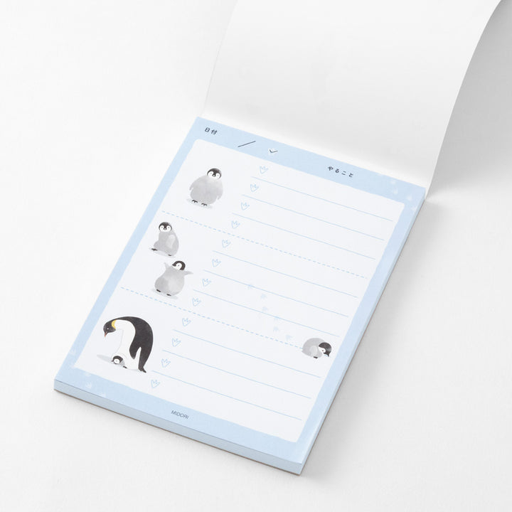 Midori To do Memo Pad Penguin — Midori memo pad — premium stationery and lifestyle, at Cityluxe Singapore