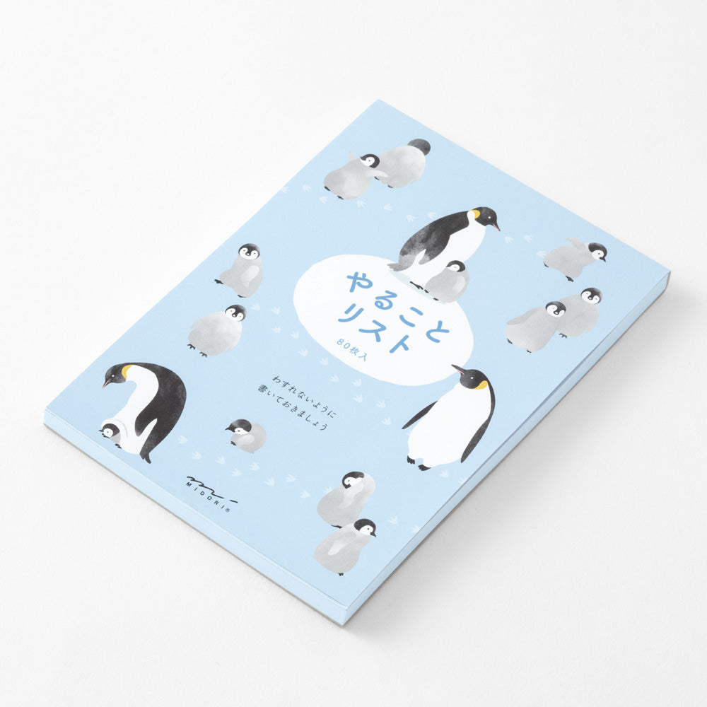 Midori To do Memo Pad Penguin — Midori memo pad — premium stationery and lifestyle, at Cityluxe Singapore