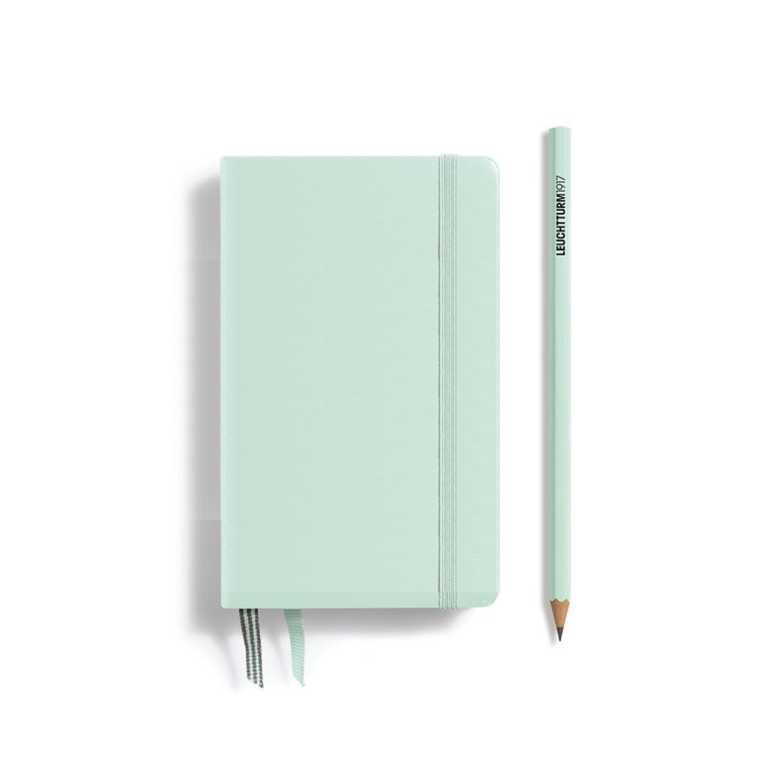 Leuchtturm1917 A6 Pocket Hardcover Notebook in Plain / Mint Green — Leuchtturm1917 notebook — quality writing journal with premium paper, at Cityluxe Singapore stationery store
