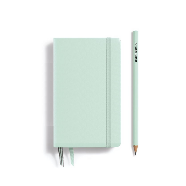 Leuchtturm1917 A6 Pocket Hardcover Notebook in Plain / Mint Green — Leuchtturm1917 notebook — quality writing journal with premium paper, at Cityluxe Singapore stationery store