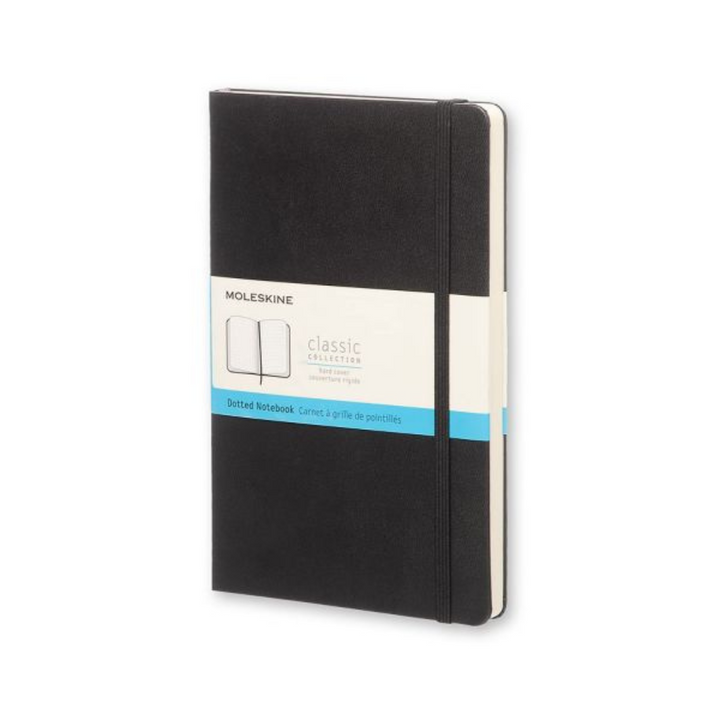 Moleskine Softcover Classic Notebook in Dotted / Large / Black — Moleskine notebook — quality writing journal with premium paper, at Cityluxe Singapore stationery store