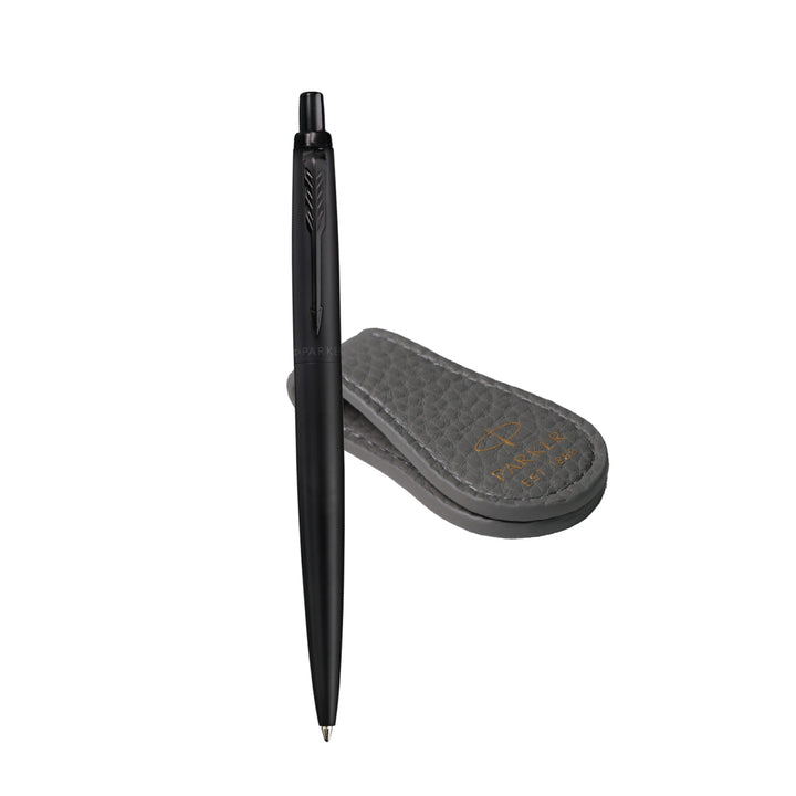 Parker Jotter XL Ballpoint Pen Gift Set - Monochrome Black with Black Trim with Magnetic Clip