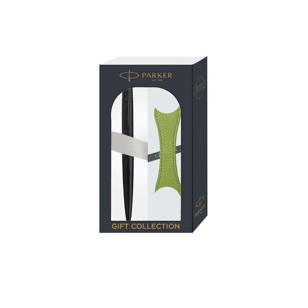 Parker Jotter XL Ballpoint Pen Gift Set - Monochrome Black with Black Trim with Magnetic Clip