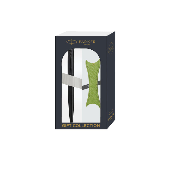 Parker Jotter XL Ballpoint Pen Gift Set - Monochrome Black with Black Trim with Magnetic Clip