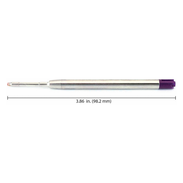 将图片加载到图库查看器，Monteverde Soft Roll Ballpoint Refill To Fit Parker Ballpoint Pen (Pack of 2) - Purple / Medium
