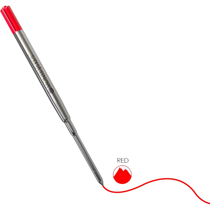 Monteverde Soft Roll Ballpoint Refill To Fit Parker Ballpoint Pen (Pack of 2) in Red / Medium — Monteverde ballpoint pen — reliable smooth-writing everyday pen, at Cityluxe Singapore