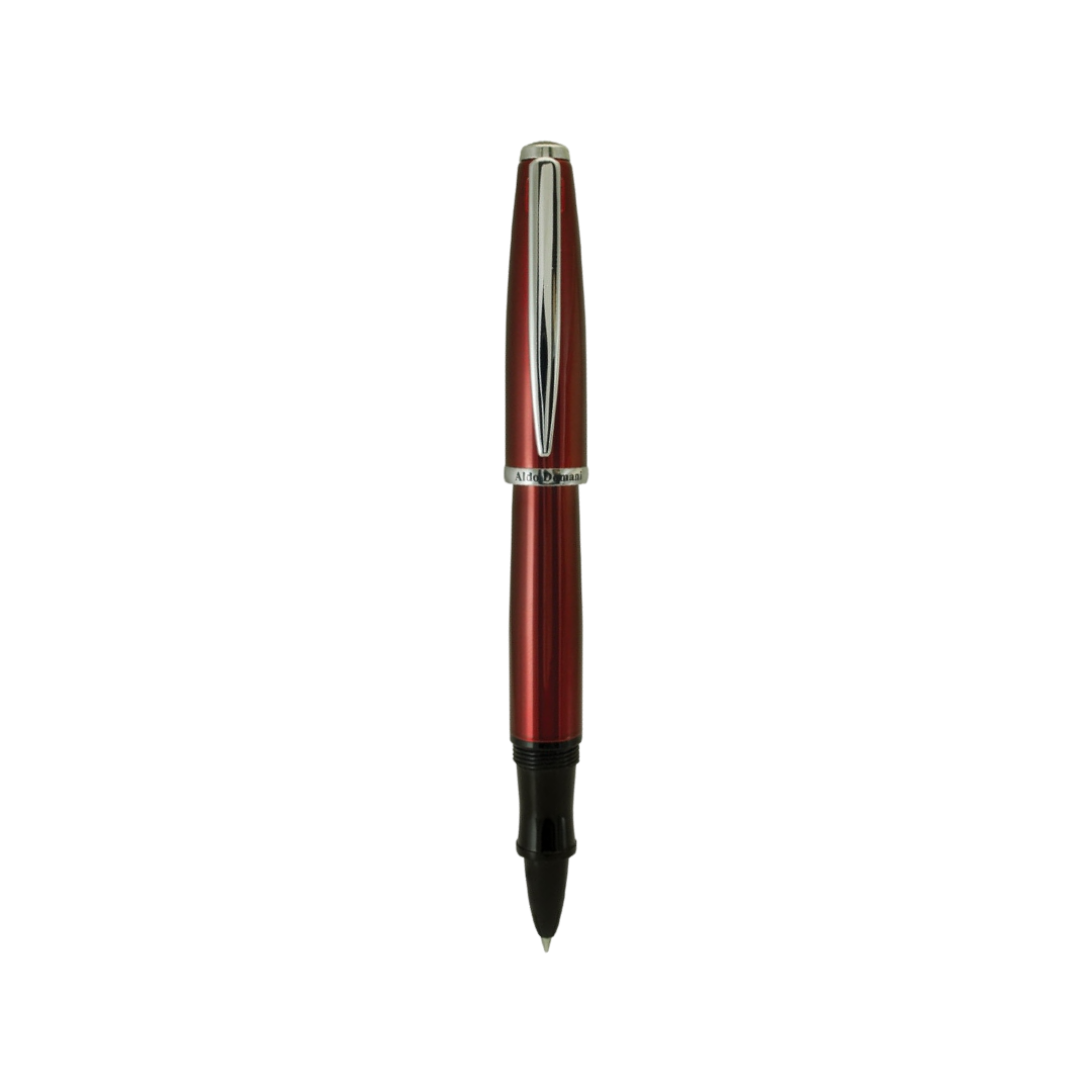 Monteverde Aldo Domani Rollerball Red — uncapped with cap posted