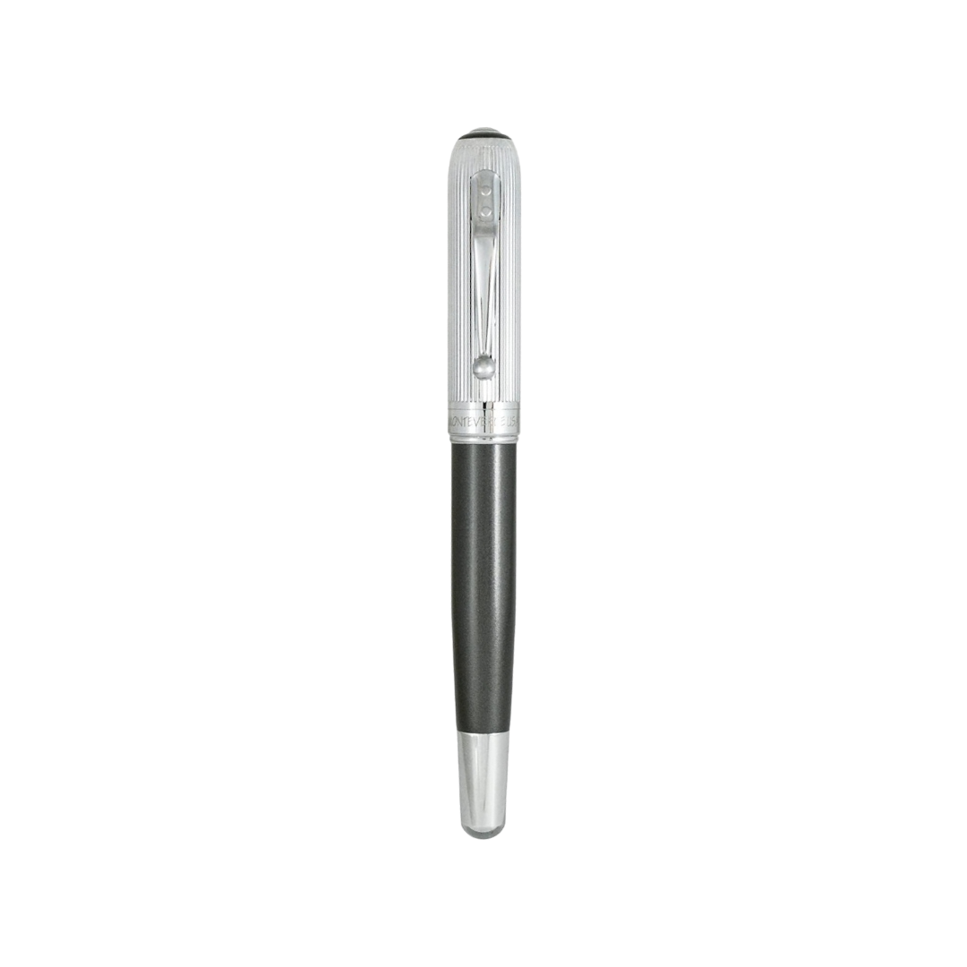 Monteverde Rodeo Drive Fountain Pen Metallic Black Chrome — Monteverde fountain pen — precision nib writing instrument, at Cityluxe Singapore stationery store
