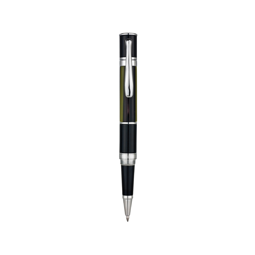 Monteverde Mini Jewelria Striped Rollerball Pen Green — Monteverde rollerball pen — fluid gel ink writing instrument, at Cityluxe Singapore