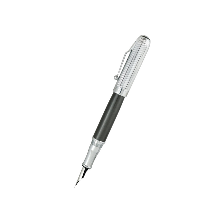 Monteverde Rodeo Drive Fountain Pen Metallic Black Chrome — Monteverde fountain pen — precision nib writing instrument, at Cityluxe Singapore stationery store