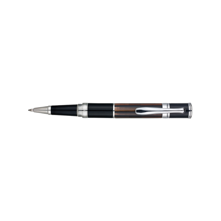 Monteverde Mini Jewelria Striped Rollerball Pen Brown — tip detail