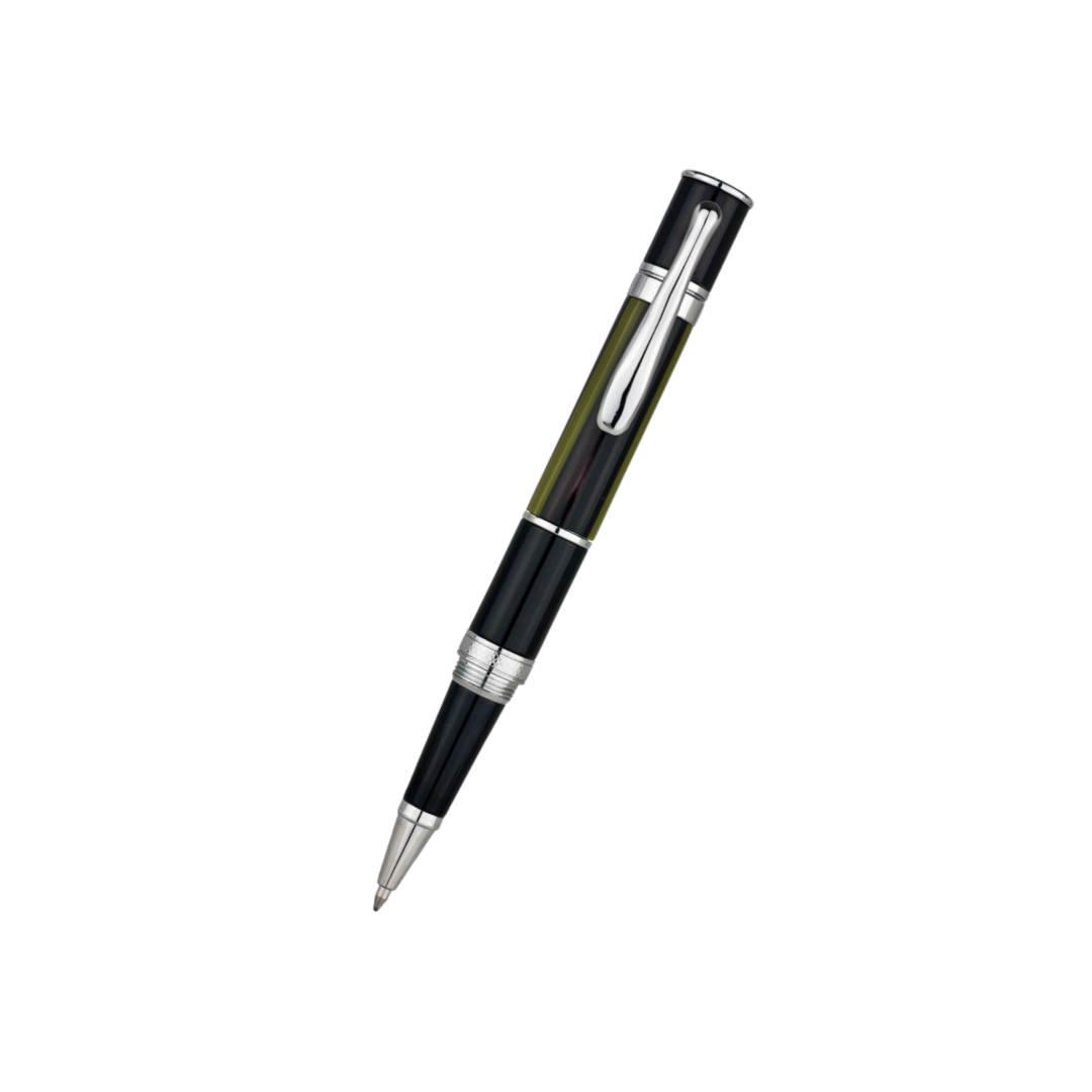 Monteverde Mini Jewelria Striped Rollerball Pen Green — Monteverde rollerball pen — fluid gel ink writing instrument, at Cityluxe Singapore
