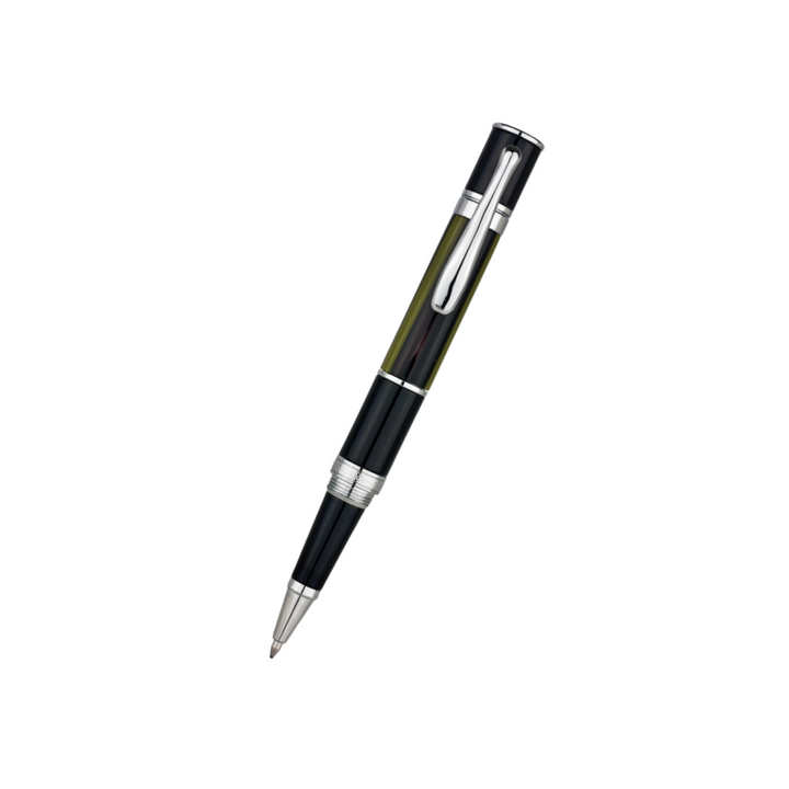 Monteverde Mini Jewelria Striped Rollerball Pen Green — Monteverde rollerball pen — fluid gel ink writing instrument, at Cityluxe Singapore