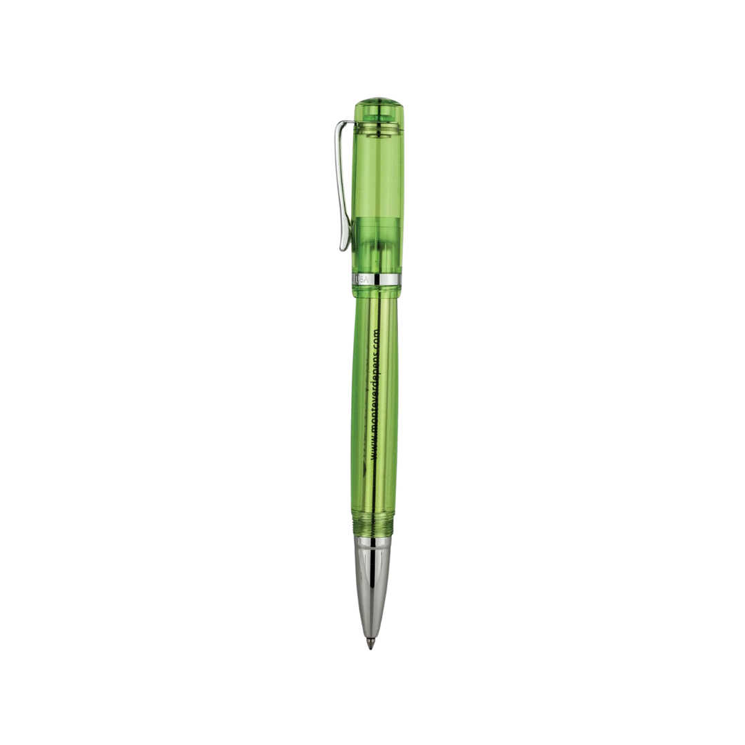 Monteverde Artista Crystal Rollerball Pen Lime Green — Monteverde rollerball pen — fluid gel ink writing instrument, at Cityluxe Singapore