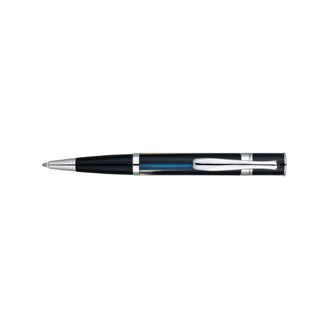 Monteverde Mini Jewelria Striped Ballpoint Pen Blue — with packaging