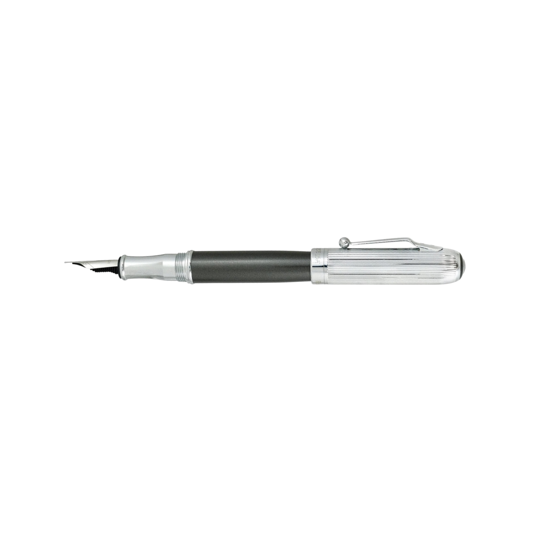 Monteverde Rodeo Drive Fountain Pen Metallic Black Chrome — Monteverde fountain pen — precision nib writing instrument, at Cityluxe Singapore stationery store
