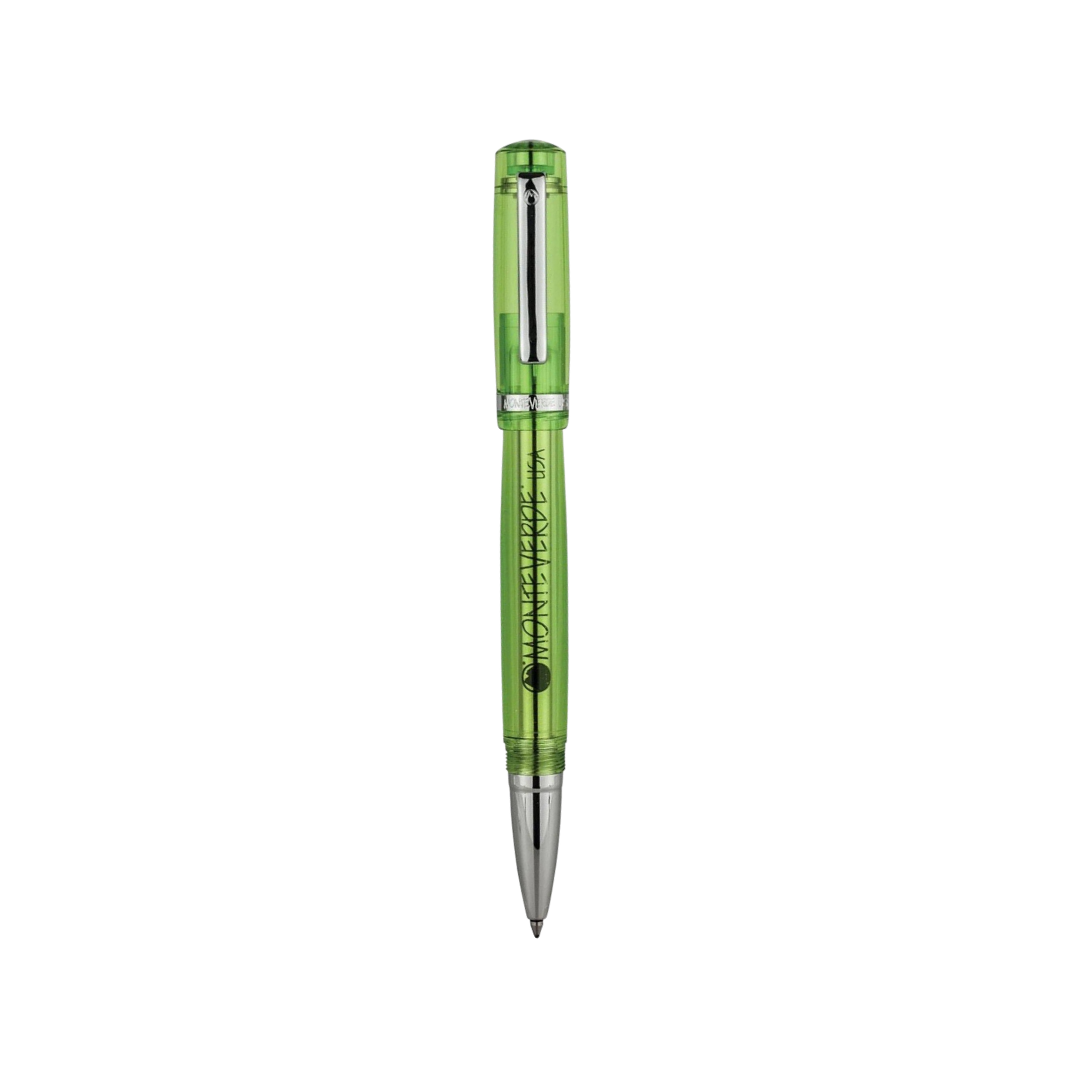 Monteverde Artista Crystal Rollerball Pen Lime Green — Monteverde rollerball pen — fluid gel ink writing instrument, at Cityluxe Singapore