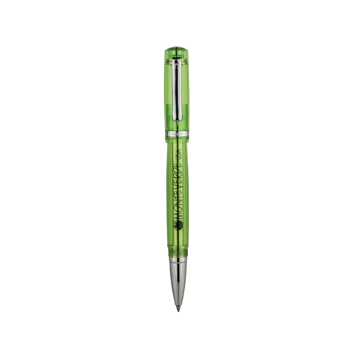 Monteverde Artista Crystal Rollerball Pen Lime Green — Monteverde rollerball pen — fluid gel ink writing instrument, at Cityluxe Singapore