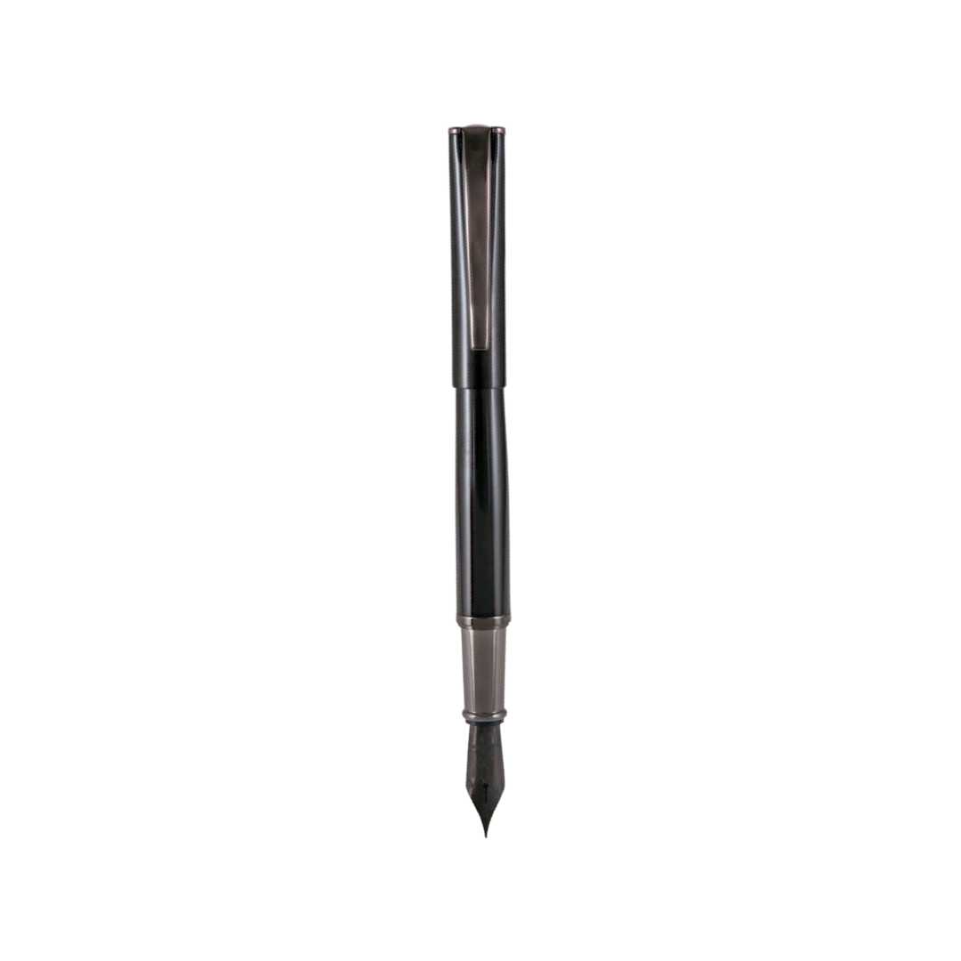 Monteverde Impressa Fountain Pen Black with Gunmetal Trim Fine