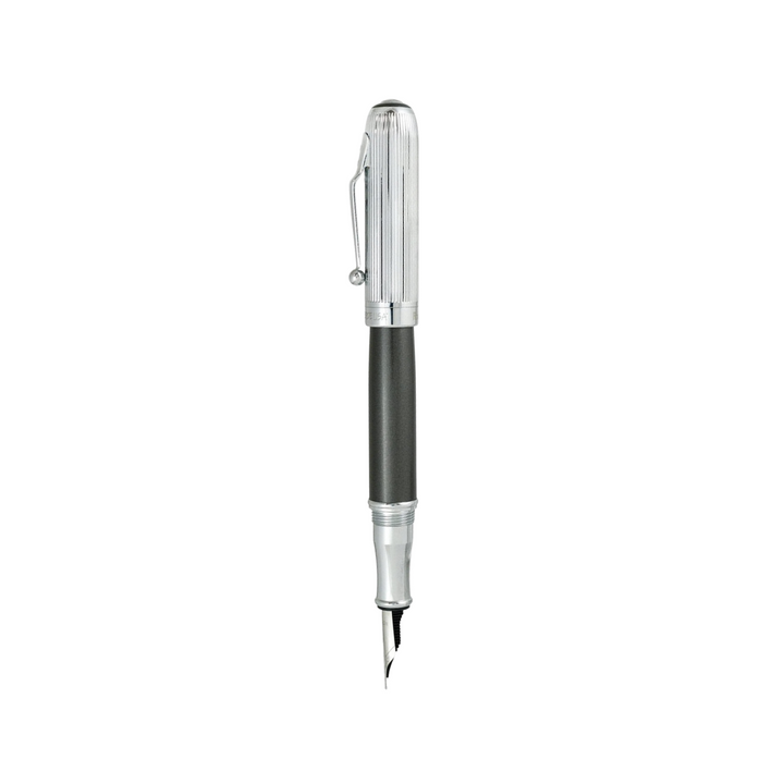 Monteverde Rodeo Drive Fountain Pen Metallic Black Chrome — Monteverde fountain pen — precision nib writing instrument, at Cityluxe Singapore stationery store
