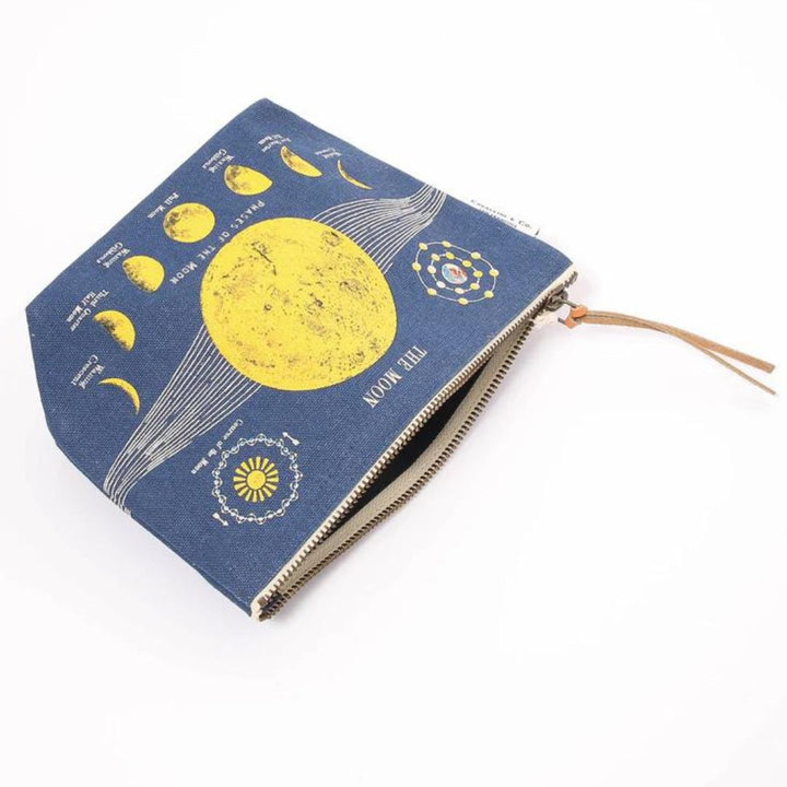 Cavallini Vintage Pouch in Moon Chart — Cavallini carrying pouch — stationery storage and organisation, at Cityluxe Singapore