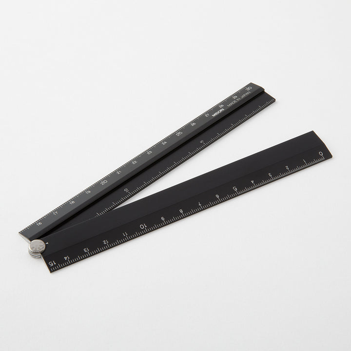 Midori Aluminum Multiple Ruler (30cm) — Midori ruler — precision measuring tool for writing and design, at Cityluxe Singapore
