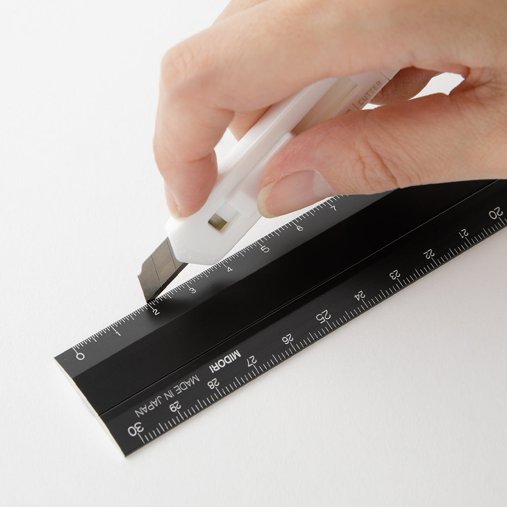 Midori Aluminum Multiple Ruler (30cm) — Midori ruler — precision measuring tool for writing and design, at Cityluxe Singapore