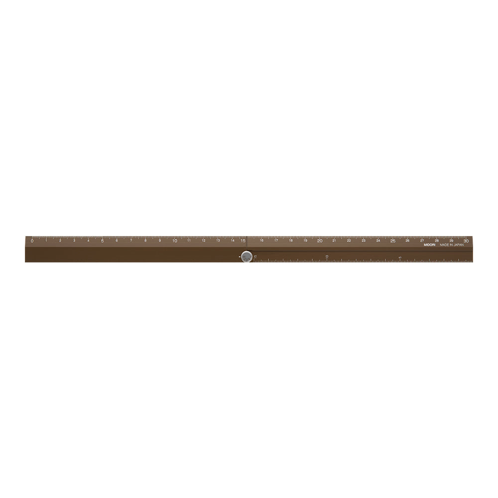 Midori Aluminum Multiple Ruler (30cm) — Midori ruler — precision measuring tool for writing and design, at Cityluxe Singapore