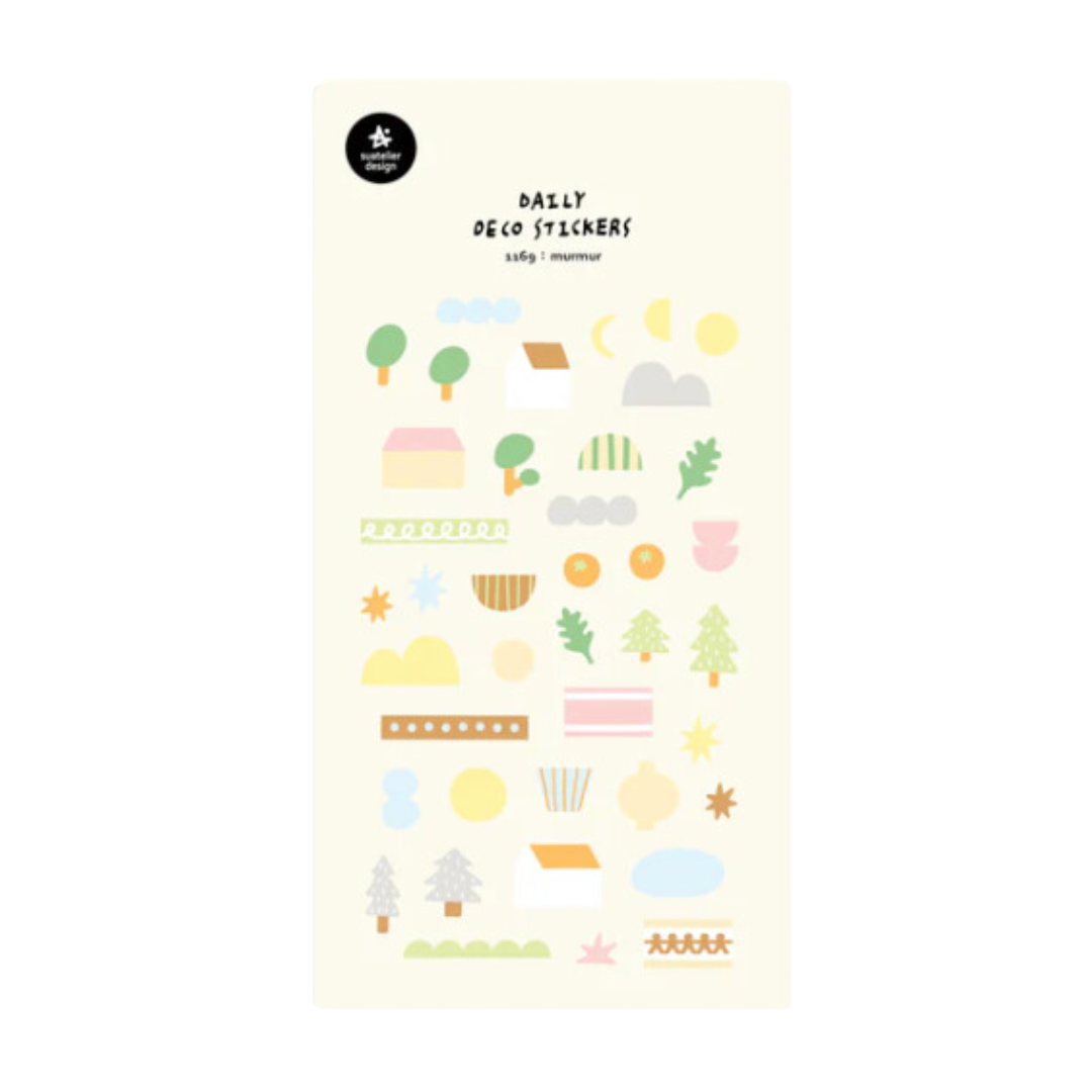 Suatelier Daily Deco Sticker in murmur — Suatelier decorative sticker — for journaling, planners and scrapbooking, at Cityluxe Singapore