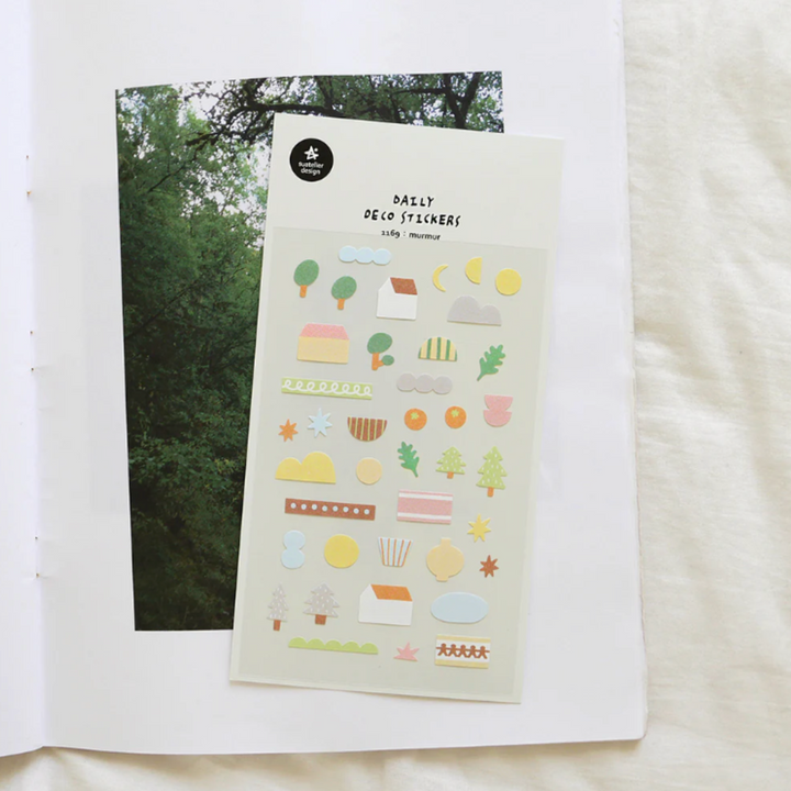 Suatelier Daily Deco Sticker in murmur — Suatelier decorative sticker — for journaling, planners and scrapbooking, at Cityluxe Singapore