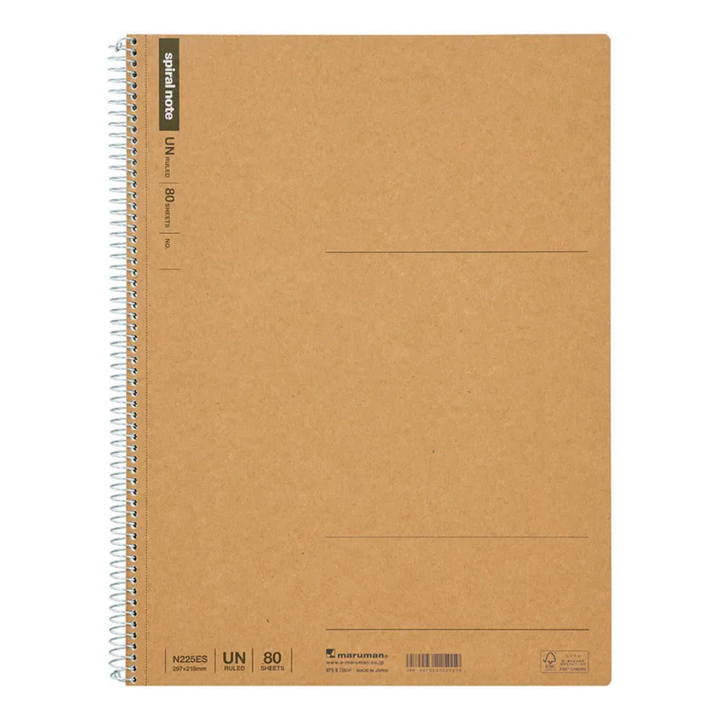 Maruman A4 Spiral Note BASIC Blank 80 sheets