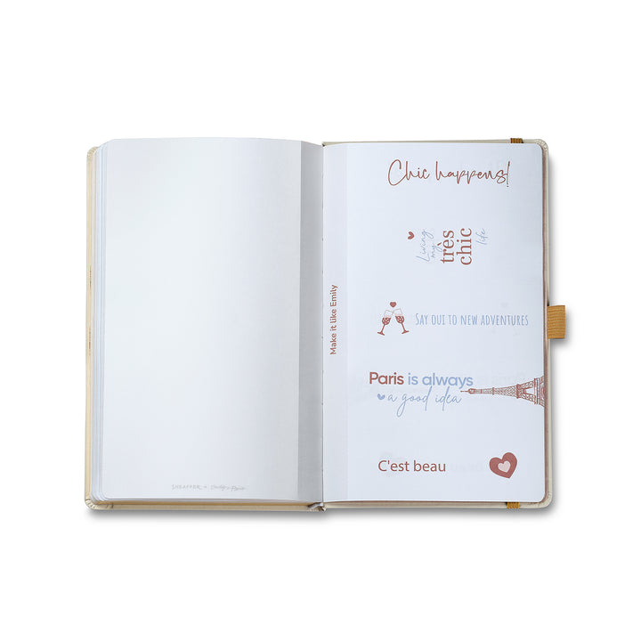 Sheaffer Emily in Paris Medium Journal 90 GSM Ink Friendly Paper with Embossed Eiffel Tower - Beige
