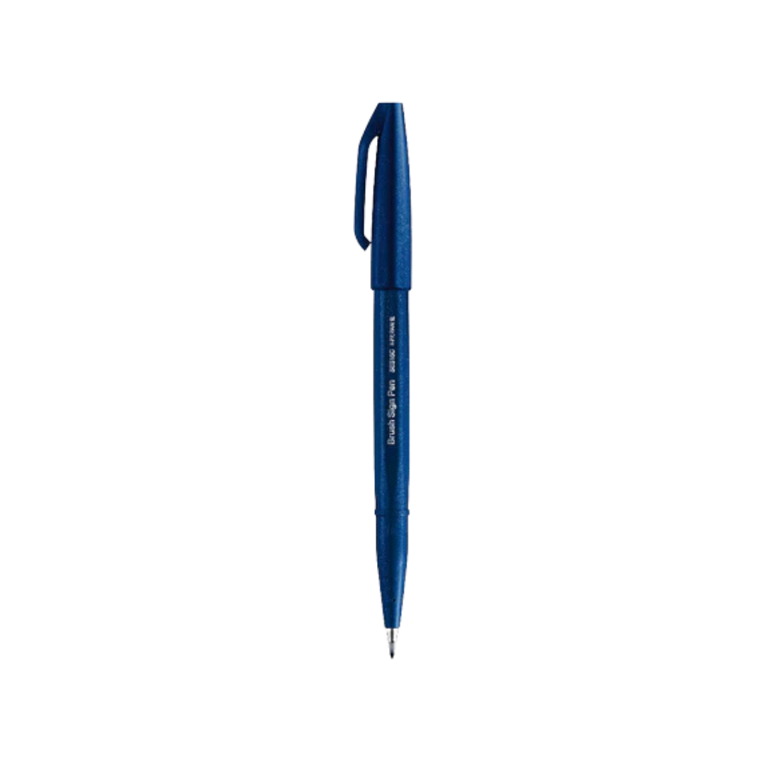 Pentel Touch Brush Sign Pen Blue Black — Pentel brush pen — premium stationery and lifestyle, at Cityluxe Singapore