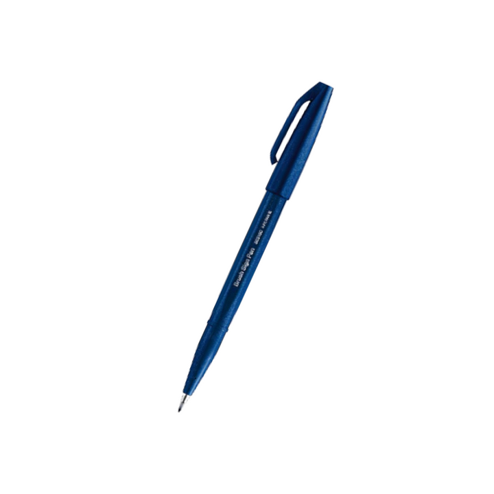 Pentel Touch Brush Sign Pen Blue Black — Pentel brush pen — premium stationery and lifestyle, at Cityluxe Singapore